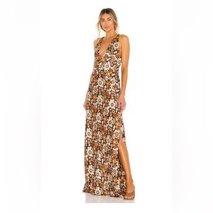 Ronny Kobo Retro Floral Madeline Dress Gown